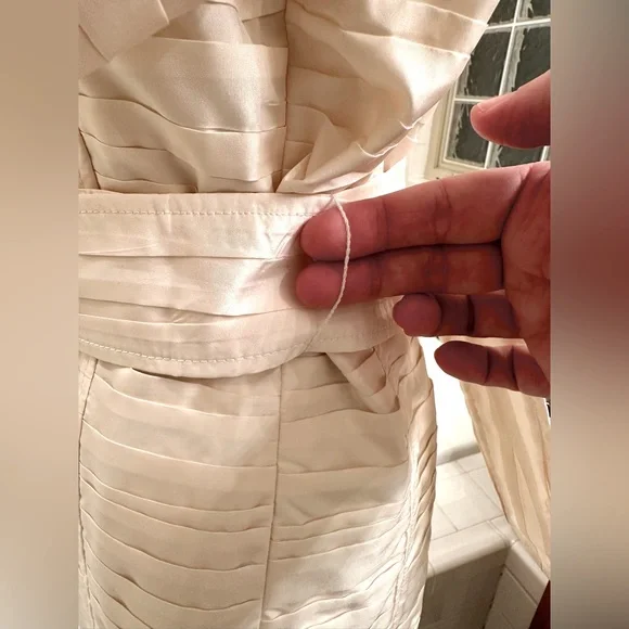 DESIGNER! DONCASTER COLLECTION!🌸100% SILK PEACOAT/DUSTER/White/Size-10 - Picture 12 of 16